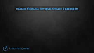 Насыха братьям, которые спешат с разводом. Давуд Аш-Шинкыти