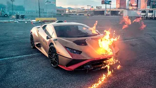 Lighting a Lamborghini on Fire 🔥