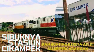 MELIHAT SIBUKNYA ST. CIKAMPEK DAN HUNTING KERETA SERU DI JALUR PERCABANGAN..!!💪💪