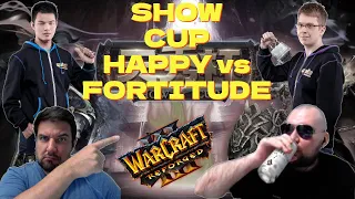 HAPPY vs FORTITUDE - СМОТРИМ SHOW CUP 83 ВМЕСТЕ С КЭШЕМ - WARCRAFT 3 !озвучки !донат