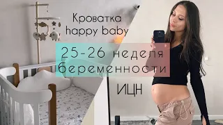 25-26 недель беременности / ИЦН / кроватка для малышки / шевеления 🫶🏼