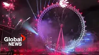 New Year’s 2024: London Eye lit up as city puts on huge fireworks display