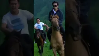 【Dimash/迪玛希/димаш】Dimash and Raushan on horseback/Glamorous Knights/BGM «Екі жирен»