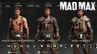 Mad Max - All Max's Outfits/Gears/Upgrades/Weapons (Max Fully Upgraded) SHOWCASE