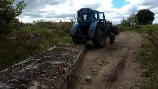 т40 и 6 метровая бетонная плита