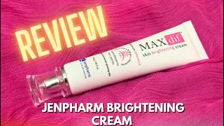 Jenpharm max dif brightening cream review| honest review of jenpharm brightening cream|