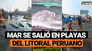 OLEAJE ANÓMALO causó que el MAR SE SALGA en algunas playas peruanas por VOLCÁN EN TONGA