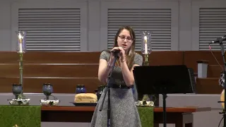 Jenna singing "Head Above Water" in Church