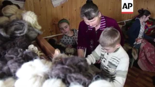 Traditional weaving helps keep villagers warm