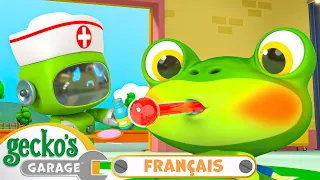 Oh non ! Gecko est malade | Le Garage de Gecko｜Camions pour enfants