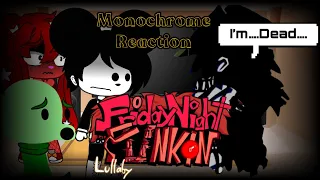 Mickey, Peashooter, and Flaky React To Monochrome | FNF Lullaby | Reaction |