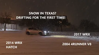Snow drifting for the first time in our Subaru Wrx and Toyota 4runner 2021! VLOG 2.