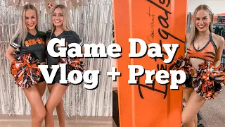 Game Day Prep + Game Day Vlog as an NFL cheerleader