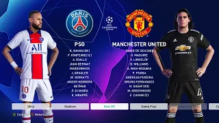 PES 2021 -PSG vs MANCHESTER UNITED - UEFA Champions League - efootball gameplay PC