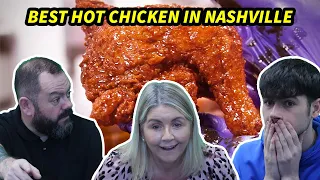 The Best Hot Fried Chicken In Nashville! British Family Reacts!