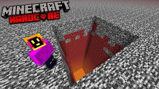 I Broke A Giant Hole In Bedrock On Minecraft Hardcore!