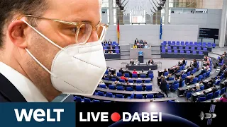 MASKENSKANDAL um JENS SPAHN: Aktuelle Stunde im Bundestag | WELT LIVE DABEI