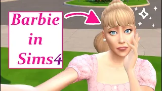 Making Barbie👱🏻‍♀️ in The Sims 4!! // Sims 4 CAS // The Barbie Challenge