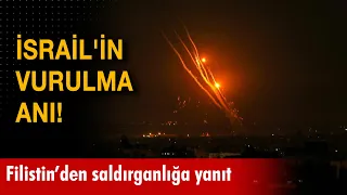 Yüzlerce roketin İsrail'i vurma anı