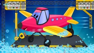 Aeroplane | Kids Car Wash | Cartoon Vehicles For Children