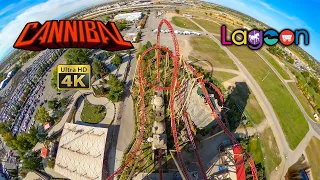 Cannibal Roller Coaster On Ride 4K POV Lagoon Amusement Park 2022 10 09