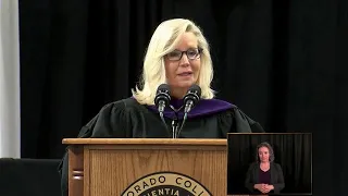 Graduates boo Rep. Liz Cheney as she delivers the commencement address