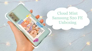 a somewhat aesthetic asmr cloud mint samsung galaxy s20 fe unboxing✨