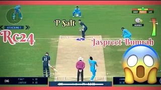 P Salt vs Jaspreet Bumrah😱😱#t20series#cricket#gamer#rc24gameplay #worldcup#bowlingaction#PSalt#umrah