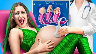 WOW 🤯 Ricca sirena incinta! Momenti di gravidanza folli e trucchi fantastici da La La Life
