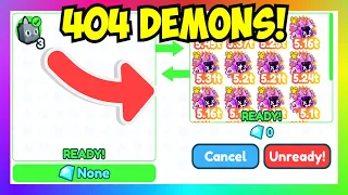 Claiming A Full Team Of Dark Matter 404 Demons In Pet Simulator X! | ROBLOX