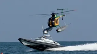 Hughes OH-6 Cayuse NH-500MD Guardia di Finanza Speedboat chase at the Jesolo European AirShow 2018