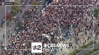 Thousands march from Brooklyn to Manhattan in pro-Palestinian rally