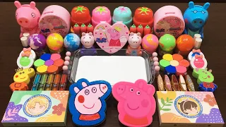 Peppa Pig Slime | Mixing Makeup and Glitter into Slime ASMR! Satisfying Videos #56