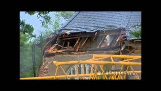 Raw Video: Crane collapses at National Cathedral