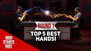 High Stakes Duel Top 5 Hands | Round 1 | Antonio Esfandiari vs Phil Hellmuth