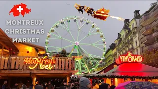 Montreux & Zurich 🇨🇭Switzerland, Christmas Market Walking tour 4K - Beautiful Christmas Market