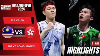 Lee Zii Jia (MAS) vs Ng Ka Long Angus (HKG) - F | Thailand Open 2024