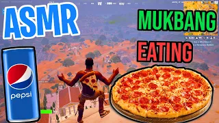 ASMR Gaming Fortnite 🍕 Pizza Mukbang Eating and Relaxing Spectating 🎮🎧 Whispering 💤