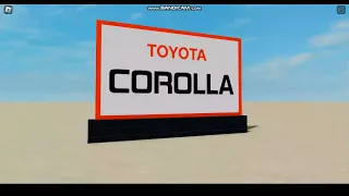 Toyota Corolla commercial but its roblox