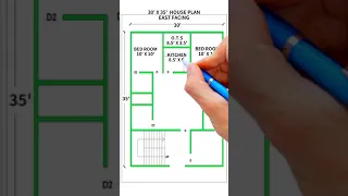 30x35 house plan|30/35 house plan|3bkh house plan#houseplan