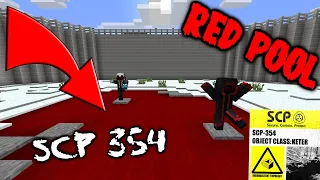 MINECRAFT SCP 354 THE RED POOL FOUND IN OUR SCP FOUNDATION (RED POOL SPAWNS SCARY MONSTERS)