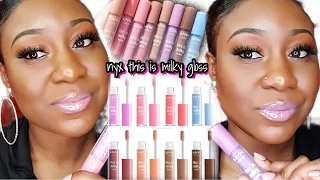 *NEW* Nyx This Is Milky Gloss | Lipgloss Swatches On Dark Skin