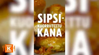 Paras snack ikinä? Rapea sipsikuorrutettu kana on koukuttavan hyvää.