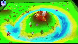 Interactive sandbox: volcano mode