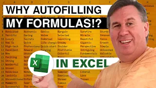 Excel - Why is Excel AutoFilling my Formulas!?: Episode 1658