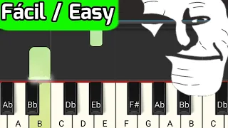 Trollface Perturbado Canción Piano tutorial fácil