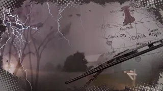 Storm chasers intercept rain-wrapped tornado in Kanawha, Iowa