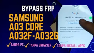 how to reset frp google account samsung a03 core a032f-a032g android 12