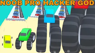 Wheel Scale: NOOB VS PRO VS HACKER VS GOD