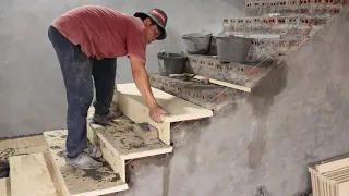 Construction And Install Stairs With Granite - Machining Complete Stairs